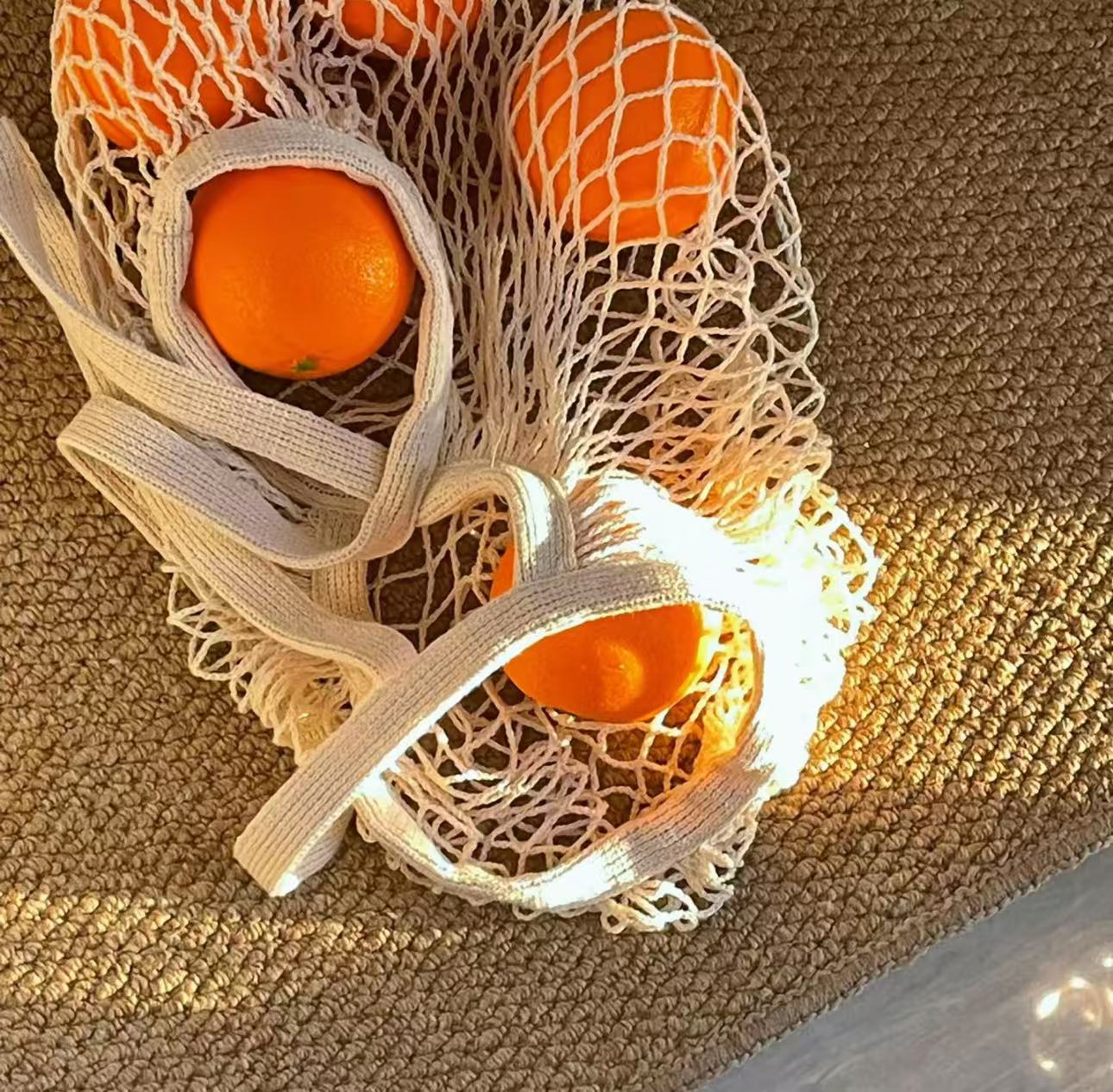 Pure cotton handmade woven net bag