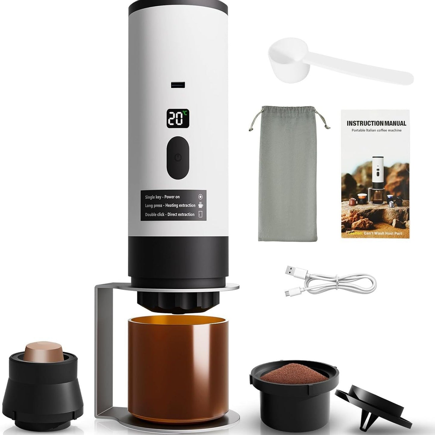 Rechargeable Portable Espresso Machine for Travel Camping | CozyNookGoods
