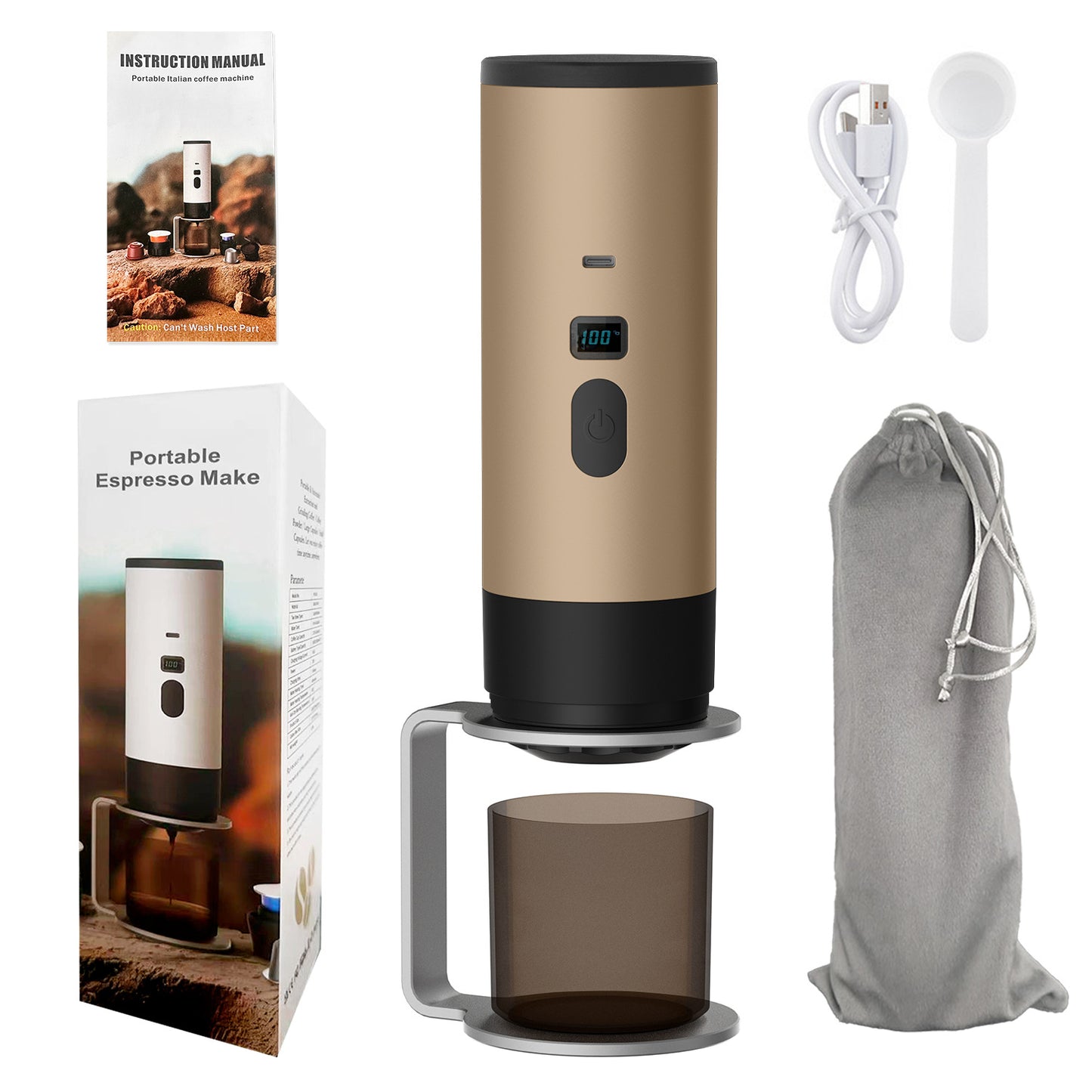 Rechargeable Portable Espresso Machine for Travel Camping | CozyNookGoods